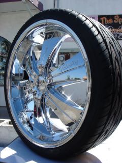These RIMS ARE TRI PLATINUM rims are on all chrome Tire brand may