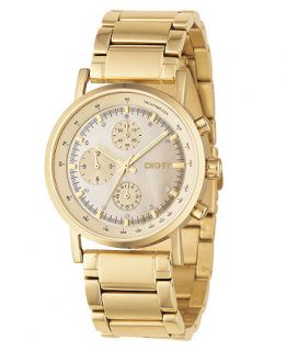 DKNY Watch, Womens Chronograph Goldtone Stainless Steel Bracelet