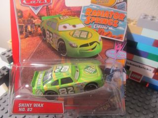 Disney Pixar Cars SHINY WAX No. 82 Race Car Vehicle Radiator Springs