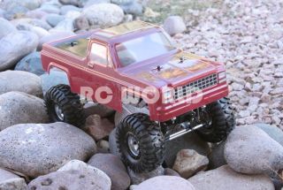RC Truck Body 1 10 Rock Crawler Body Shell Chevy Pick Up Truck Red