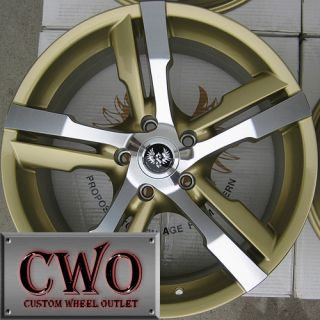 20 Gold Stern St 4 Warp Wheels Rims 5x110 5 Lug G6 HHR Cobalt Saab