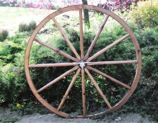 Wagon Wheel with Steer Skull Three Foot Tall Rustic