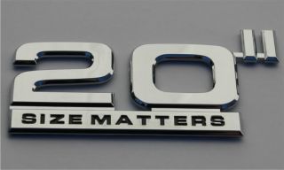 This auction is for a pair of Size Matters 20  INCH wheel emblems ( 2