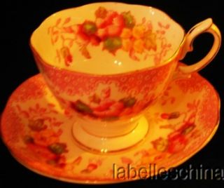 Royal Albert Lovelace Pink Teacup and Saucer