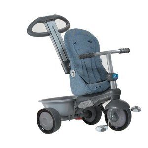 in 1 Smart Trike Recliner Blue Denim with Raincover 6 mths 4yrs New