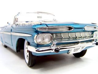 Brand new 1:18 scale diecast 1959 Chevy Impala Blue by Road Signature.