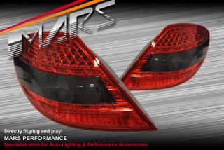 Smoked Red LED Tail Lights for Mercedes Benz SLK R171