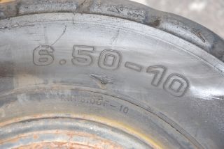 Used 1 Pair of Bergougnan 6 50 10 Forklift Solid Pneumatic Tires Inv