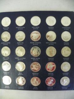 50 Sterling Silver Coins States of The Union Series Franklin Mint B254