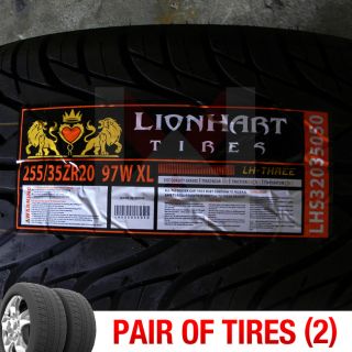 New 255/35R20 Lionhart LHThree Two Tires (1 Pair) 255 35 20 2553520