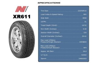 New allseason Nankang RX611 Tires 225 60 16 2256016 R