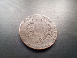 The Paris Miners Half Penny Token 1791 Druid 384B