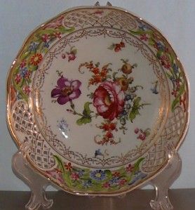 Antique Schumann Porcelain Reticulated Porcelain Bowl