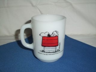 Vintage Snoopy Mug I Think IM Allergic to Morning 1958 Anchor Hocking