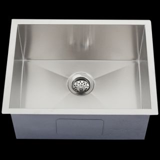 24 Stainless Steel Single Bowl Square Kitchen Sink 16g