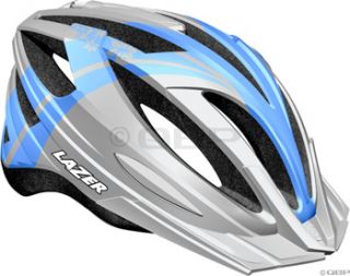 Lazer Kiss Helmet with Visor Silver Blue One Size