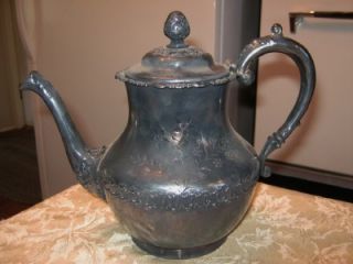 Antique Vtg 2 PC Tea Set Teapot Sugar Bowl Bristol Silverplate GR8