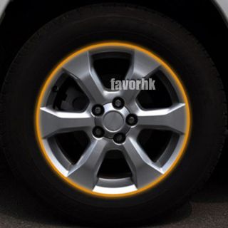 16 Car Yellow Tape Motorcycle Wheel Rim Decal Stickers