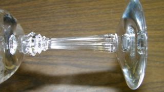 Vintage Crystal Stem Glass Fostoria Romance Pattern Etched Champagne