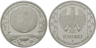 10 Euro Münze Himmelsscheibe Nebra 2008