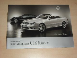 Mercedes CLK W209 Cabrio Coupe Grand Edition Prospekt 04/2008