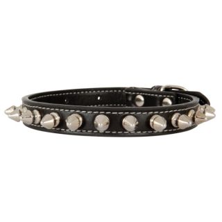 The Spike Dog Collar by LazyBonezz   Black