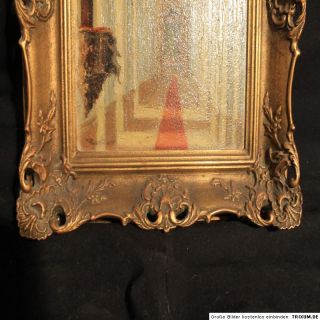 Antik Öl Gemälde auf leinwand gemalt mit massiven Holzrahmen
