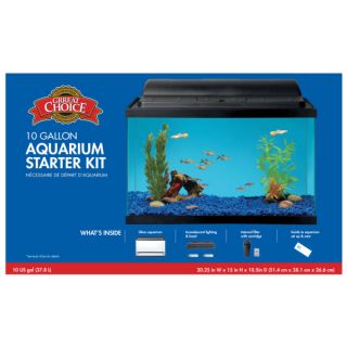 Grreat Choice™ 10 Gallon Aquarium Starter Kit    Starter Kits   Aquariums