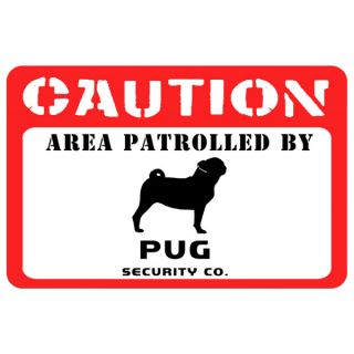 Bungalow Printed Caution: Pug Pet Mat   Dog   Boutique