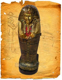 ÄGYPTISCHER SARKOPHAG CD STÄNDER SCHRANK STATUE FIGUR ÄGYPTEN