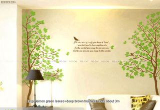 Wandtattoo Wandbilder A einzig liebe Baum gruen Blaetter klein 130m