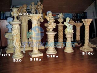 Griechische Säule Säulen 56cm mit Beleuchtung Stuck S13