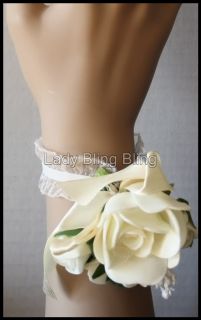Armband Blumenmädchen Braut Hochzeit Blume Rose Weiß