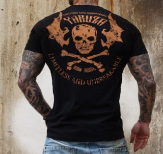 Yakuza Herren T Shirt TS 37 schwarz/orange Rundhals SPECIAL EDITION