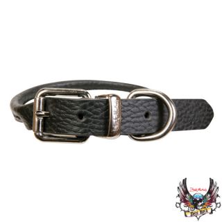 Bret Michaels Pets Rock™ Rolled Distressed Leather   Collars   Collars, Harnesses & Leashes