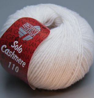 Lana Grossa Linea Rossa Solo Cashmere 101 wollweiß 25g Wolle