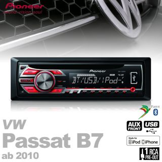 Pioneer CD MP3 Bluetooth iPhone/iPod Radio+Adapter+Radioblende für VW