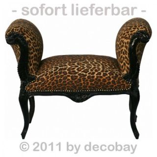 Kinderzimmer Möbel Bank barock Sitzbank leopard Muster