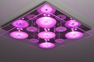 Design Lampe LED Farbwechsler Fernbedienung Deckenleuchte Deckenlampe