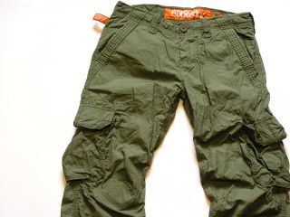 NEW SUPERDRY Cargohose HOSE CAMOUFLAGE Militäry Look XS/34 36 Army