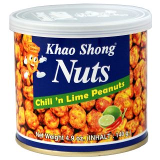 71EUR/100g) Khao Shong Erdnüsse mit Chili und Lime 140g Dose