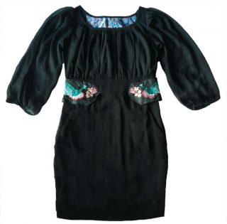 Desigual Kleid Annuncio Pfau schwarz Gr. 36 38