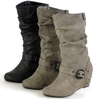 Keilabsatz Damen Stiefel Boots 93838 Schuhe Size 36 41