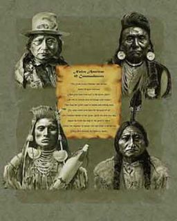 Indianer Poster Native American 10 Commandments