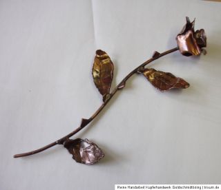 Wunderschöne Rose aus Kupfer,Kupferrose Handgearbeitet in