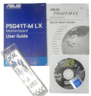 original Zubehör Asus P5G41T M LX Handbuch CD DVD i/o shield NEU