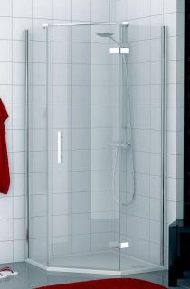 Duschabtrennung Duschkabine Dusche Fünfeck 100x100 x200