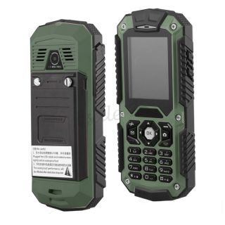 Militär Dual SIM Handy Mobiltelefon IP67 Walkie Talkie Quadband Grün