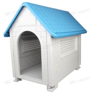 Hundehütte Hundehöhle Hundehaus Hunde Haus Plastik Blau/Weiß