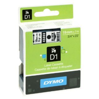 Dymo 45803 Schriftband Kassette Dymo für D1, 19 mm x 7 m, schwarz auf